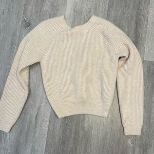 Sage Women's Beige Crew Neck Sweater